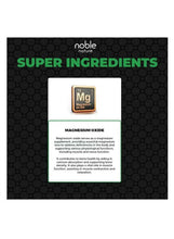 Super ingredients panel highlighting magnesium oxide with 12 Mg label