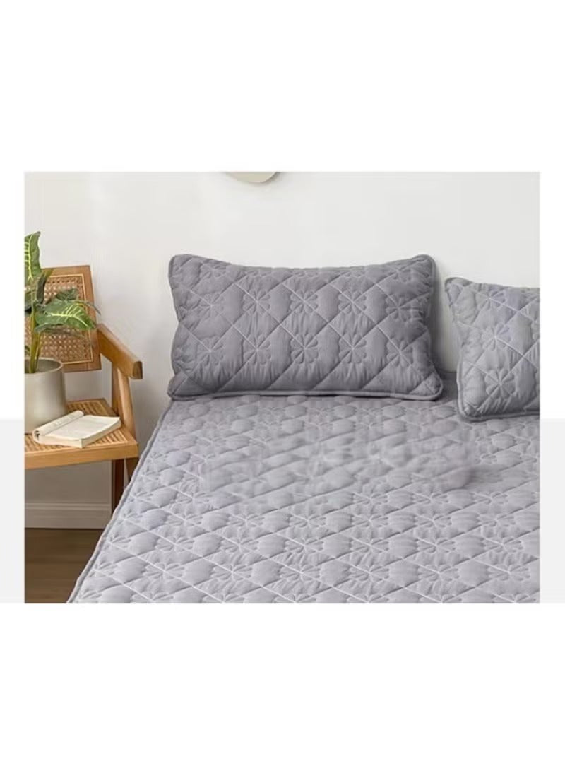 Waterproof Fitted Bedding Topper Set – Dark Grey | Mattress & Pillow Protector with 2 Pillowcases (Multiple Sizes) - Mumzar