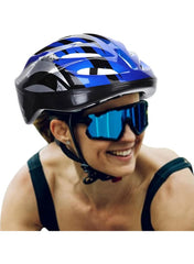 Skating Helmet Thick Sponge Inner Pad Protection (Red & Blue) - Mumzar