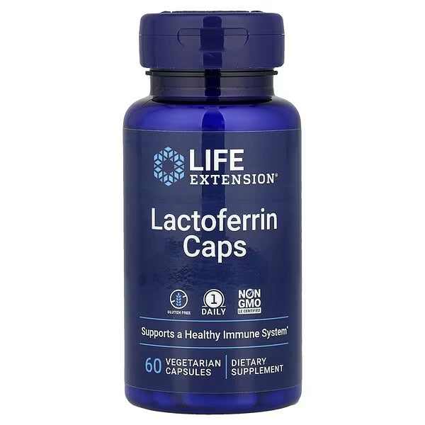 Life Extension Lactoferrin Capsules – 300 mg, 60 Vegetarian Capsules
