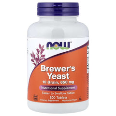 NOW Foods Brewer’s Yeast – 650 mg, 200 Tablets