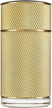Gold textured eau de parfum bottle with clear base