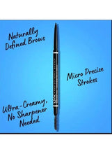 NYX micro brow pencil, black 08, with spoolie brush end