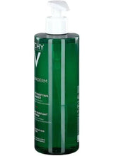 Green Vichy Normaderm purifying cleanser bottle with white pump top