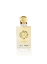 Men’s eau de parfum bottle, gold cap over pale cream label, 40ml