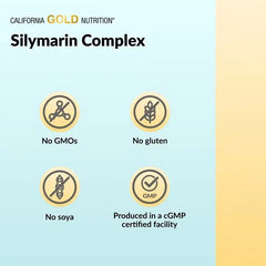 California Gold Nutrition Silymarin Complex – Milk Thistle Extract with Dandelion, Artichoke, Ginger, Curcumin C3 Complex® & BioPerine® | 120 & 360 Veggie Capsules | Liver Support
