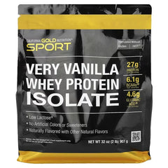 California Gold Nutrition Sport Whey Protein Isolate Very Vanilla – 2 lb & 5 lb | High Protein, Muscle Recovery & Lean Muscle Support