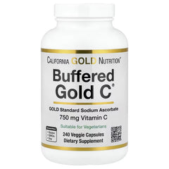 California Gold Nutrition Buffered Gold C® – Sodium Ascorbate Vitamin C – 60 & 240 Veggie Capsules