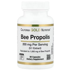 California Gold Nutrition Bee Propolis 1000 mg – Immune Support Supplement – 90 & 240 Capsules