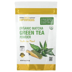 California Gold Nutrition Superfoods Organic Powders – Cocoa, Beet Juice, Maca Root, Matcha Green Tea & Wheatgrass