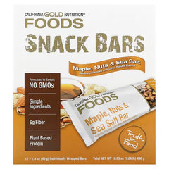 California Gold Nutrition Foods Chewy Granola & Snack Bars – Assorted Flavors, 12 Bars (40g Each)