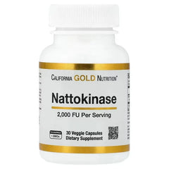 California Gold Nutrition Nattokinase 2,000 FU – Proteolytic Enzyme Supplement – 30 & 180 Veggie Capsules