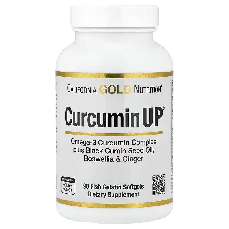 California Gold Nutrition CurcuminUP™ – مركب الكركمين وأوميجا 3 بزيت بذور الكمون الأسود، واللبان، والزنجبيل – 30 و 90 كبسولة هلامية