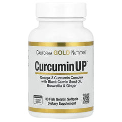 California Gold Nutrition CurcuminUP™ – مركب الكركمين وأوميجا 3 بزيت بذور الكمون الأسود، واللبان، والزنجبيل – 30 و 90 كبسولة هلامية