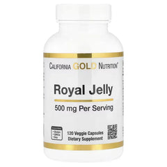 California Gold Nutrition Royal Jelly 500 mg – Natural Wellness & Immune Support – 30 & 120 Veg Capsules