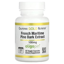 French Maritime Pine Bark Extract supplement bottle, 60 veggie capsules, 100 mg
