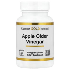 California Gold Nutrition Apple Cider Vinegar 450 mg – Digestive Support – 60 & 180 Veggie Capsules