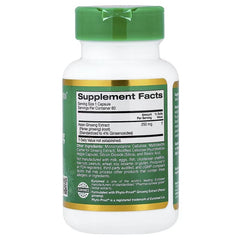 California Gold Nutrition EuroHerbs® Panax Ginseng Extract 250 mg – Energy & Vitality Support – 60 Veggie Capsules