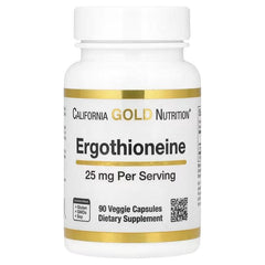 California Gold Nutrition Ergothioneine 5 mg & 25 mg – Antioxidant & Cellular Support – 90 Veg Capsules