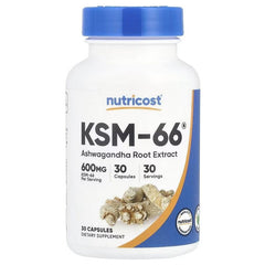 Nutricost KSM-66® Ashwagandha Root Extract Capsules – Stress & Wellness Support Supplement