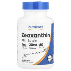 Nutricost Zeaxanthin with Lutein Softgels – Eye Health & Vision Support Supplement