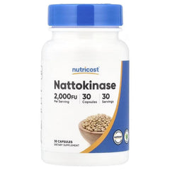 كبسولات Nutricost Nattokinase 2,000 FU – مكمل لدعم الدورة الدموية والقلب والأوعية الدموية