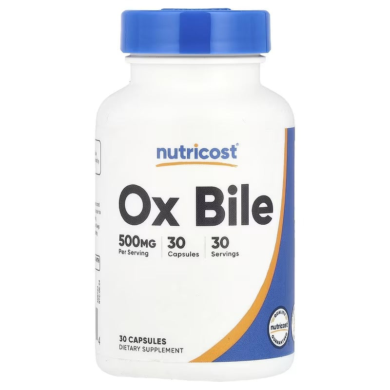 Nutricost Ox Bile Capsules – Digestive & Fat Metabolism Support Supplement