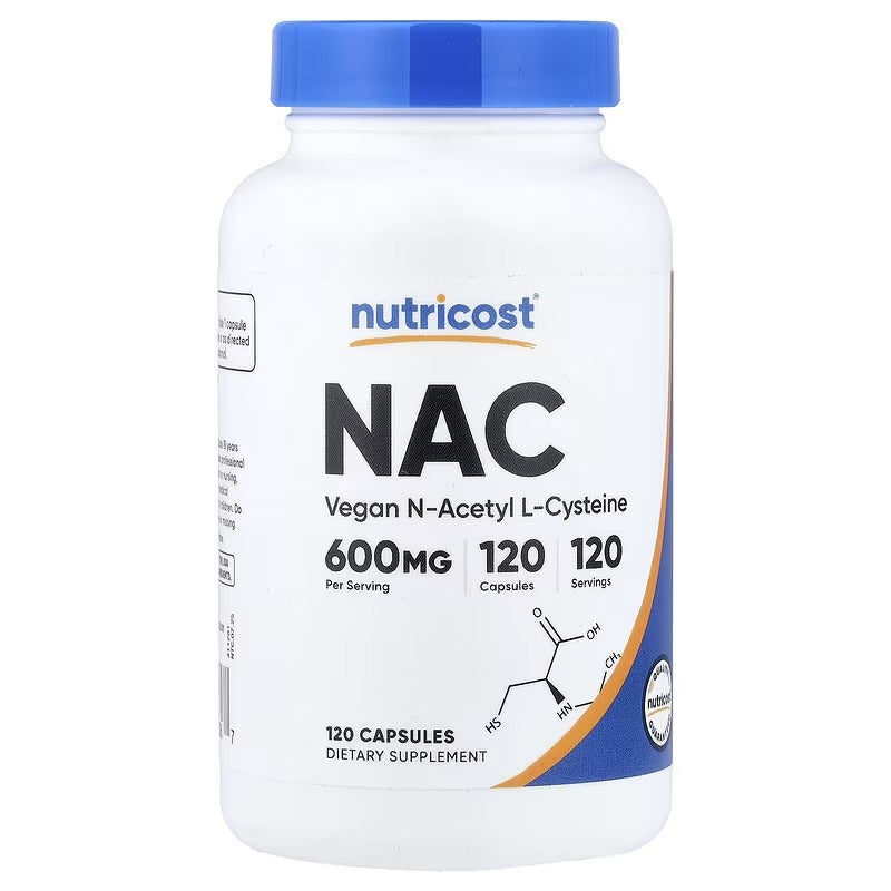 Nutricost NAC 600 mg Capsules – Antioxidant & Cellular Wellness Support Supplement
