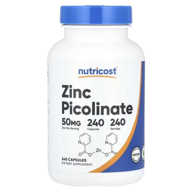Nutricost Zinc Picolinate Capsules – Immune & Daily Mineral Support Supplement