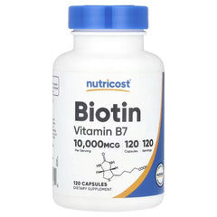 Nutricost Biotin 10,000 mcg Capsules – Hair, Skin & Nail Support Supplement