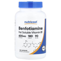 Nutricost, Benfotiamine, 180 capsules (300 mg per capsule)
