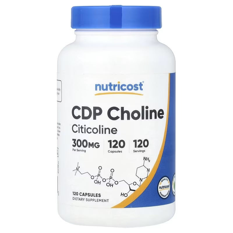 Nutricost CDP Choline (Citicoline) Capsules – Cognitive & Focus Support Supplement