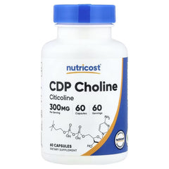 Nutricost CDP Choline (Citicoline) Capsules – Cognitive & Focus Support Supplement