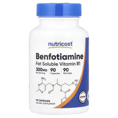 Nutricost, Benfotiamine, 180 capsules (300 mg per capsule)