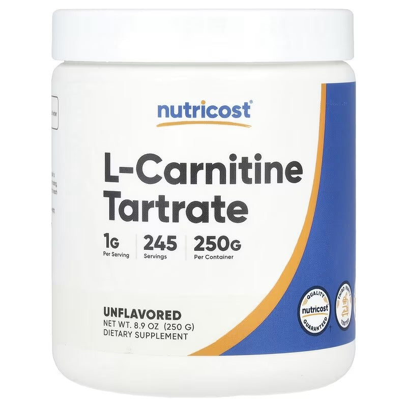 Nutricost L-Carnitine Tartrate Powder Unflavoured – Energy & Workout Support Supplement