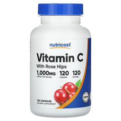 Nutricost Vitamin C with Rose Hips 1,000 mg Capsules – Immune & Antioxidant Support