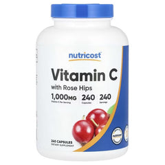 Nutricost Vitamin C with Rose Hips 1,000 mg Capsules – Immune & Antioxidant Support
