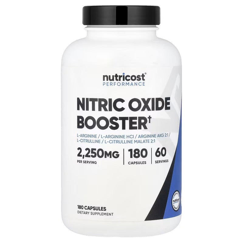 Nutricost Performance Nitric Oxide Booster Capsules – Workout & Pump Support Supplement