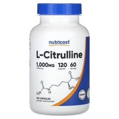 Nutricost L-Citrulline 1000 mg capsule bottle with blue cap