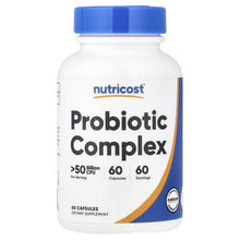 Nutricost Probiotic Complex supplement bottle with blue cap, 60 capsules label