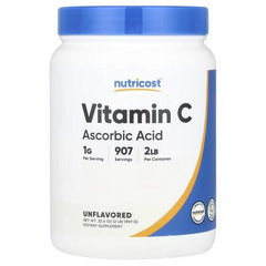 Nutricost مسحوق فيتامين ج غير منكه - مكمل مضاد للأكسدة وداعم للمناعة