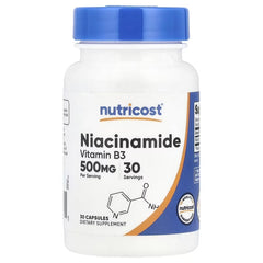 Nutricost Niacinamide 500 mg Capsules – Vitamin B3 & Daily Wellness Support