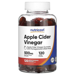 Nutricost Apple Cider Vinegar Gummies 500 mg – Apple Flavored Wellness Supplement