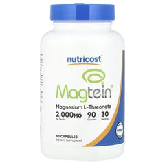 Nutricost Magtein® Magnesium L-Threonate 666 mg Capsules – Cognitive & Wellness Support Supplement