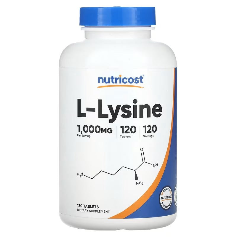 Nutricost L-Lysine 1,000 mg Tablets – Essential Amino Acid Wellness Support
