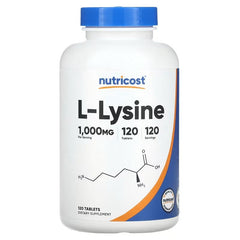 Nutricost L-Lysine 1,000 mg Tablets – Essential Amino Acid Wellness Support