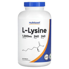 Nutricost L-Lysine 1,000 mg Tablets – Essential Amino Acid Wellness Support