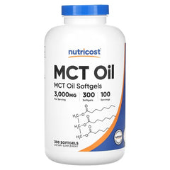 Nutricost MCT Oil 1,000 mg Softgels – Energy & Wellness Support Supplement