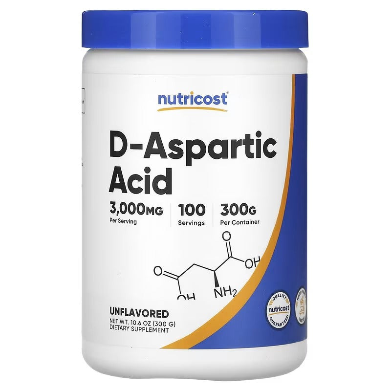 Nutricost D-Aspartic Acid Powder – Amino Acid & Performance Support Supplement