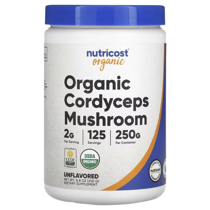 Nutricost Organic Cordyceps Mushroom Powder Unflavoured – Mushroom Wellness Support Supplement